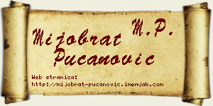 Mijobrat Pucanović vizit kartica